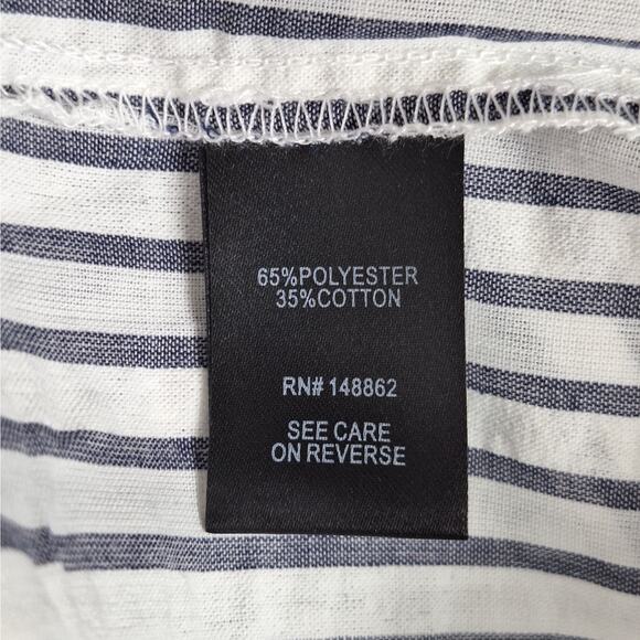 Torrid Top 5X Seersucker‎ Button Front Crop Striped Sweetheart Summer Casual NWT - Picture 6 of 8